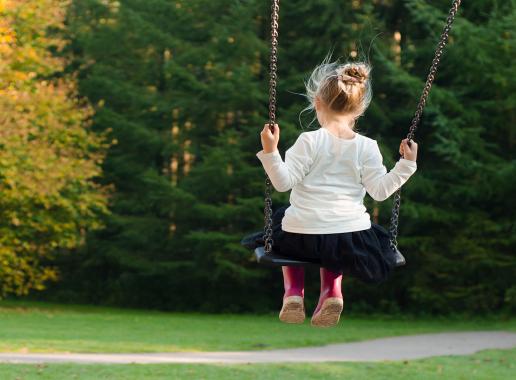 Girl on swing 